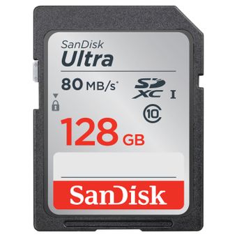  SanDisk Ultra SDXC UHS-I Memory Card 128GB 80MB/s