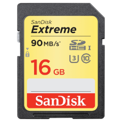  SanDisk Extreme SDHC UHS-I Memory Card 16GB 90MB/s R