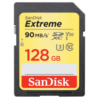  SanDisk Extreme SDXC UHS-I Memory Card 128GB 90MB/s 60MB/s W