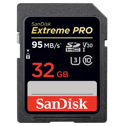  SanDisk Extreme Pro SDHC UHS-I Memory Card 32GB - 95MB/s R