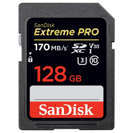  SanDisk Extreme Pro SDXC SDXXY 128GB Memory Card - 170MB/s R 90MB/s W