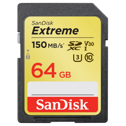 SanDisk Extreme SDXC SDXV6 64GB Memory Card - 150MB/s R, 60MB/s W 4x6