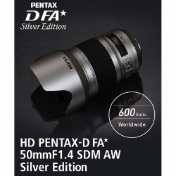  Pentax-D FA* 50mm f/1.4 SDM HD AW Lens Silver